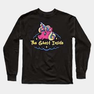 ghost and cute unicorn Long Sleeve T-Shirt